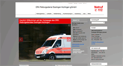 Desktop Screenshot of drk-rettungsdienst-esnt.de