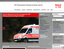 Tablet Screenshot of drk-rettungsdienst-esnt.de